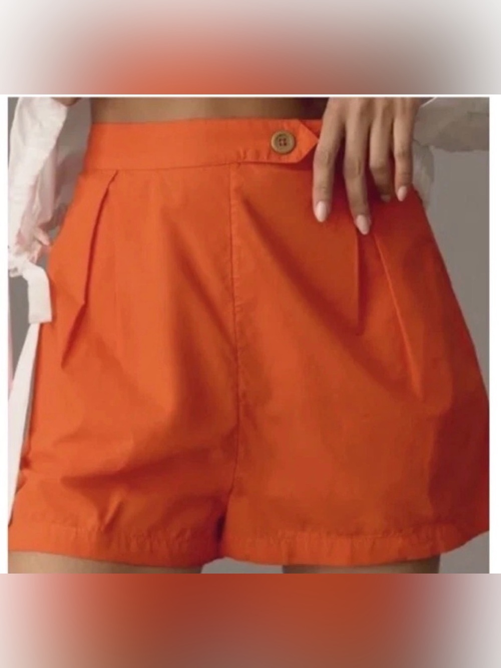NWT Anthropology High-Rise Orange Women's Shorts